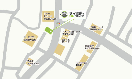 アクセスマップ(響ヶ丘店)