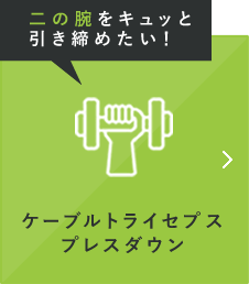 二の腕をキュッと引き締めたい！ ケーブルトライセプスプレスダウン